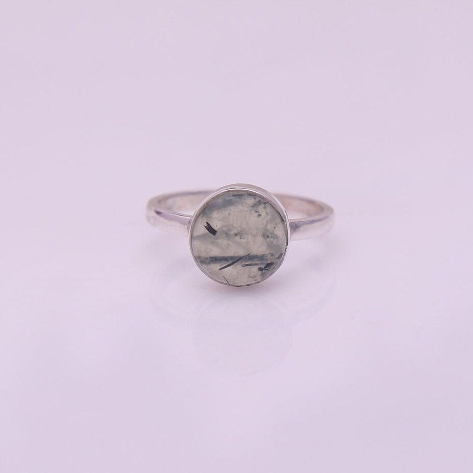 Prehnite Sterling Silver Ring