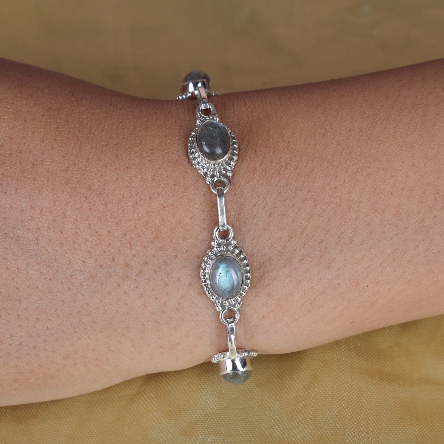 Labradorite Sterling Silver Bracelet