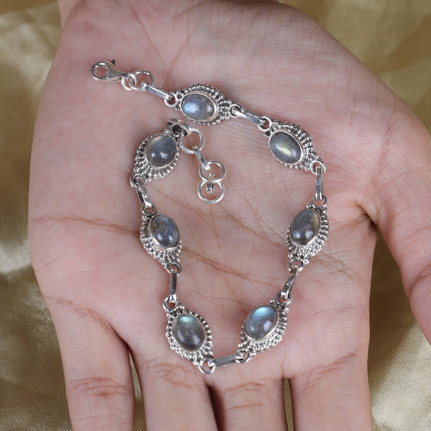 Labradorite Sterling Silver Bracelet