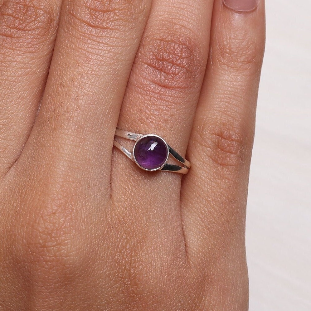 Amethyst 925 Solid Sterling Silver Ring