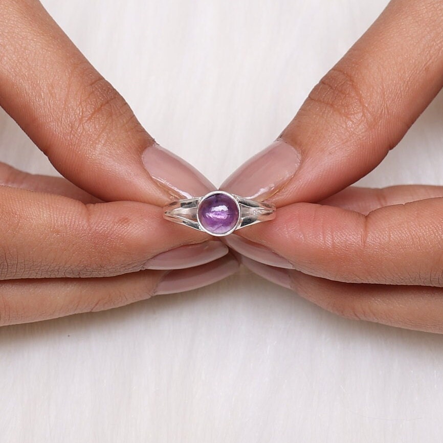 Amethyst 925 Solid Sterling Silver Ring