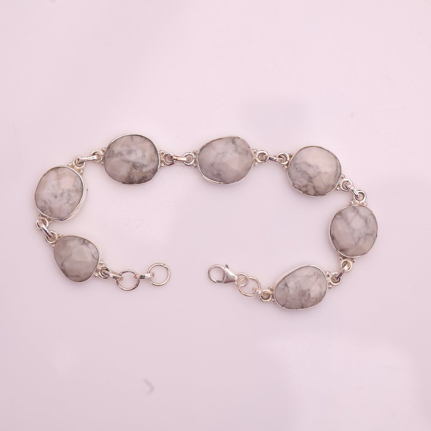 Howlite Sterling Silver Bracelet