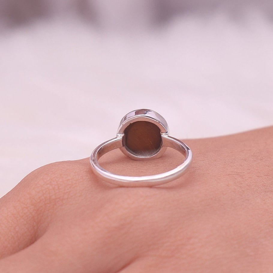 Tiger Eye Sterling Silver Ring`