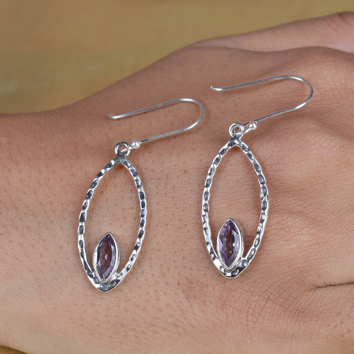 Amethyst Sterling Silver Earrings