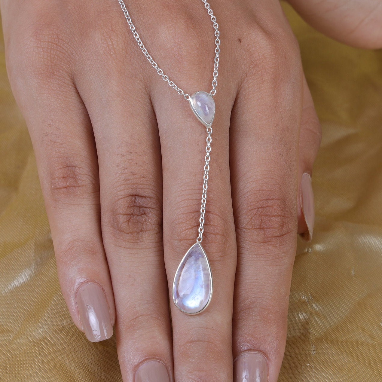 Rainbow Moonstone Sterling Silver Pendant