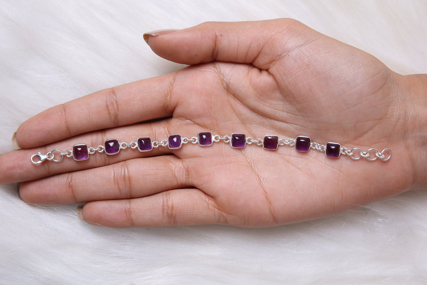 Amethyst Sterling Silver Bracelet