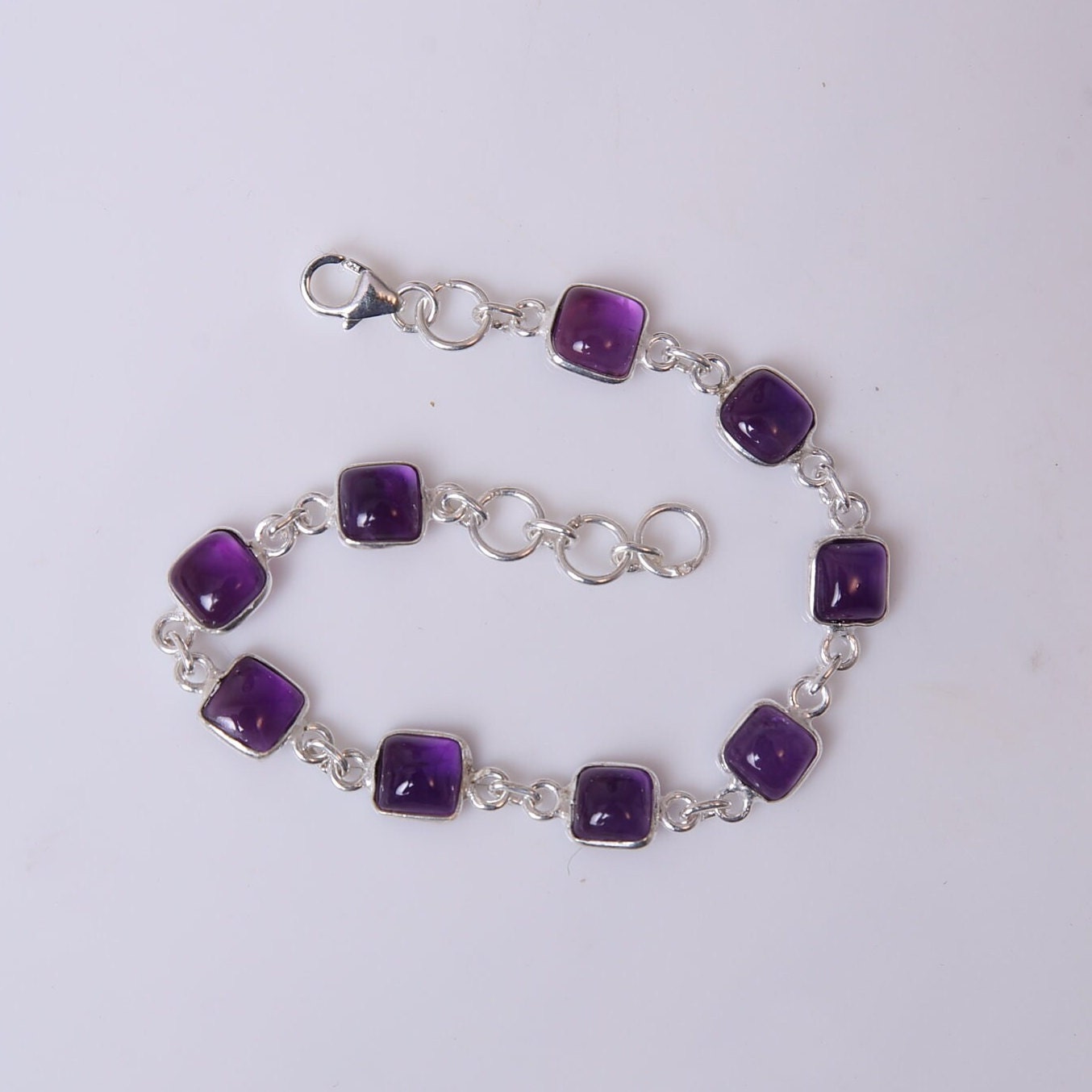 Amethyst Sterling Silver Bracelet