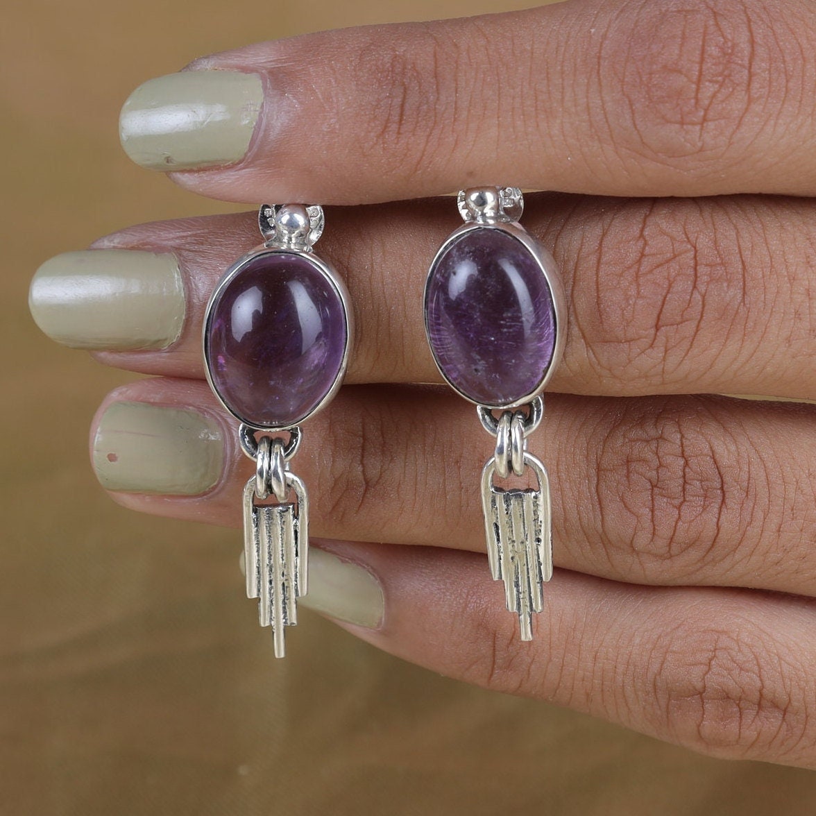 Amethyst Sterling Silver Earrings