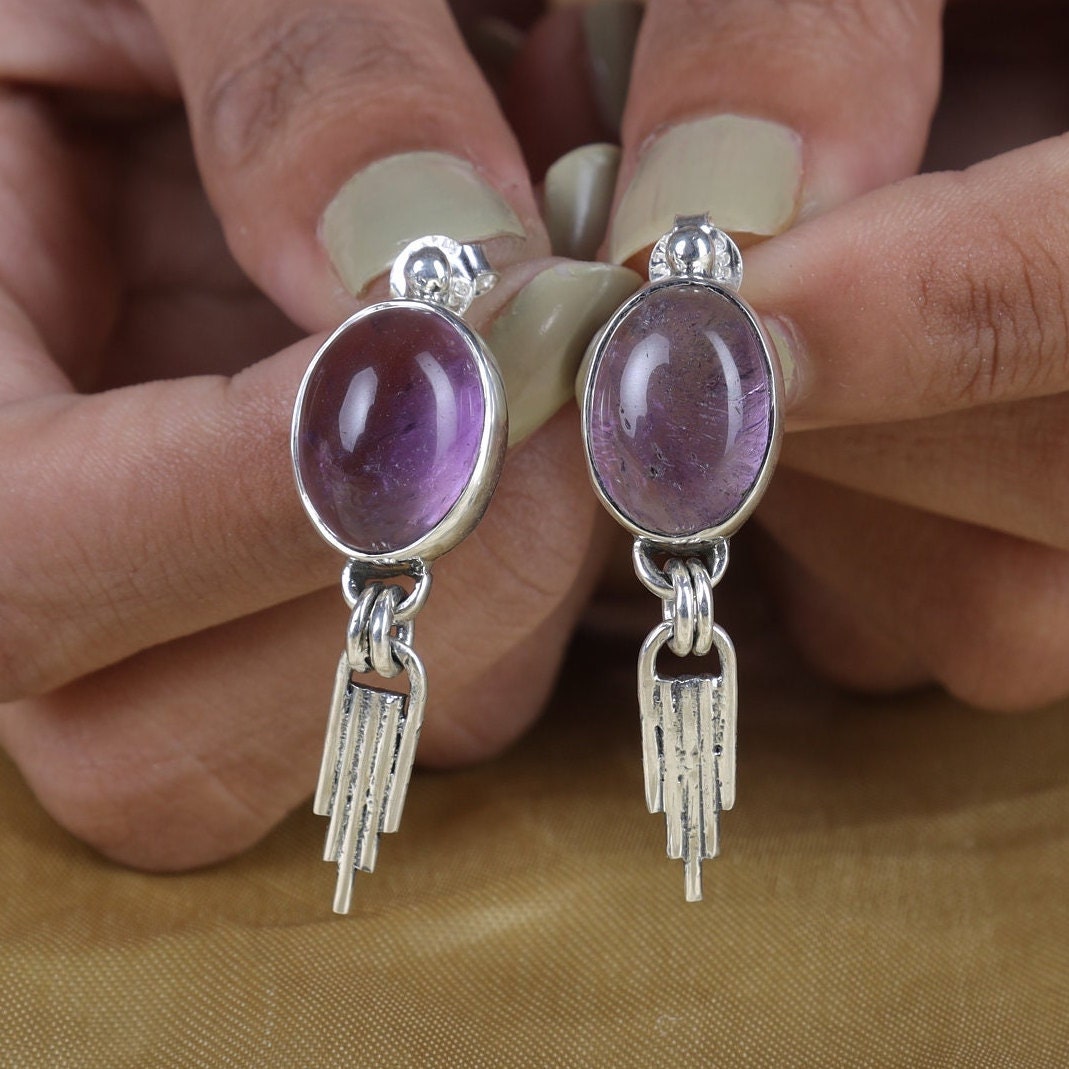 Amethyst Sterling Silver Earrings