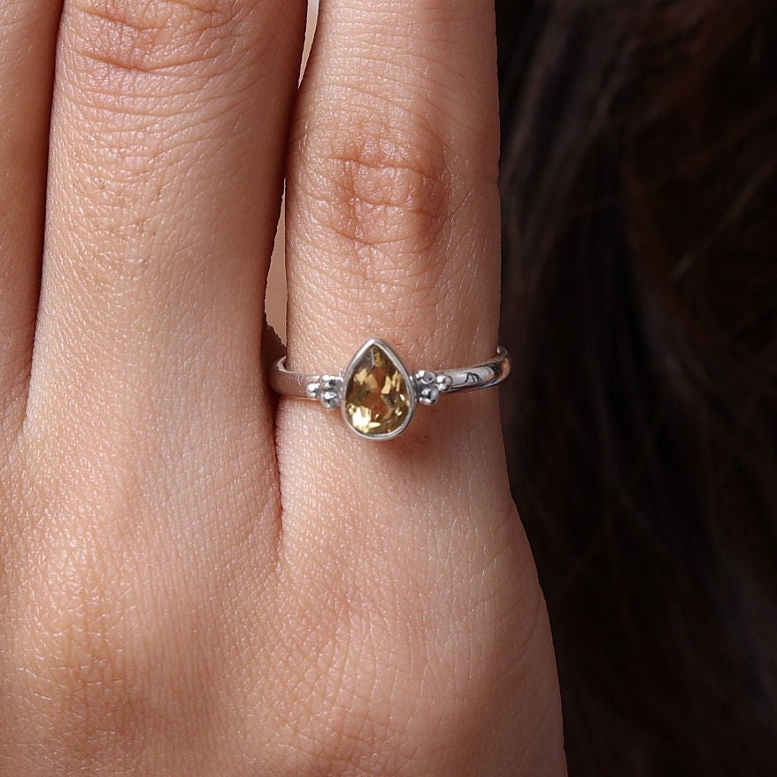 Citrine Sterling Silver Ring