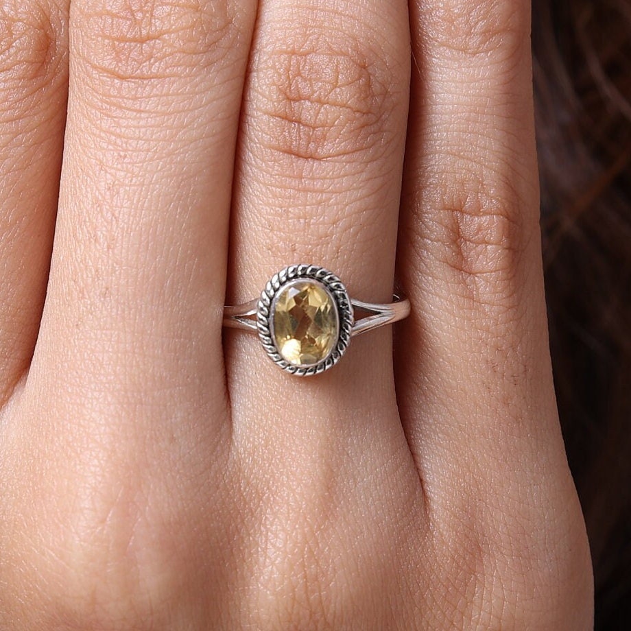 Citrine 925 Sterling Silver Ring