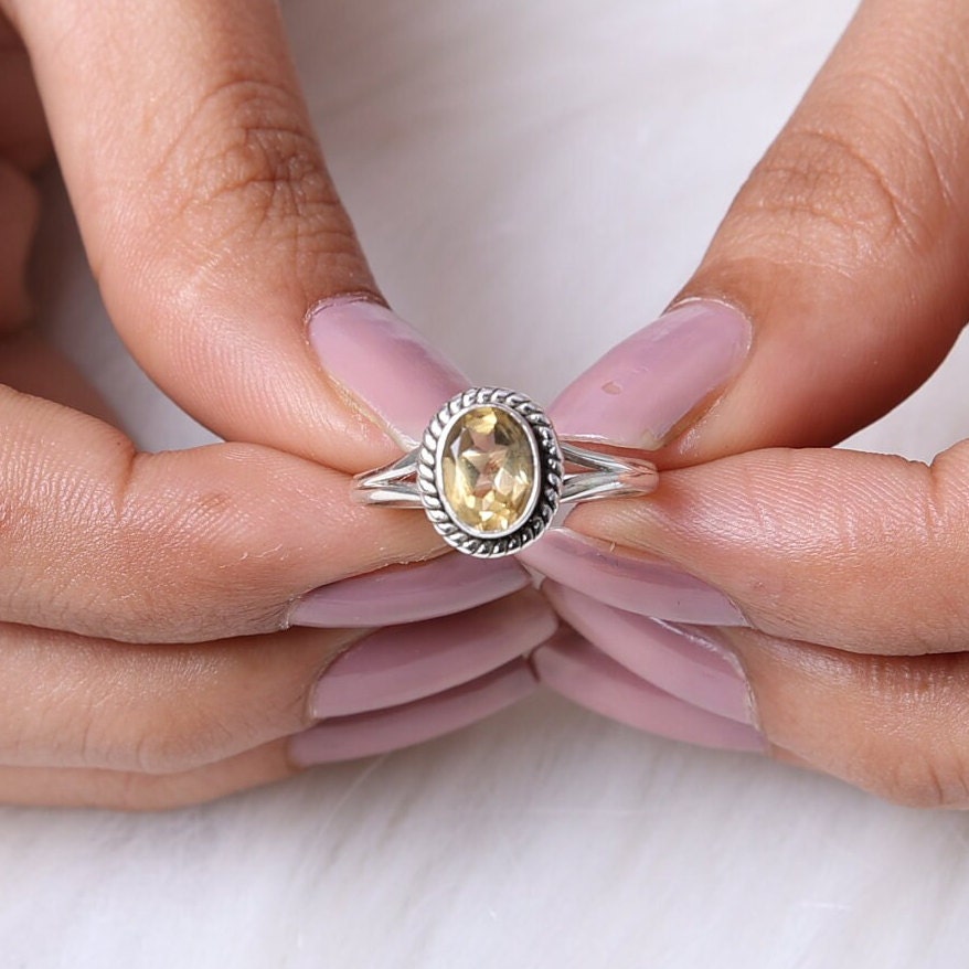 Citrine 925 Sterling Silver Ring