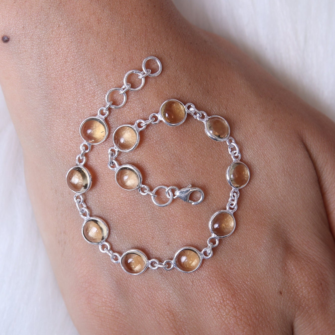 Citrine Sterling Silver Bracelet