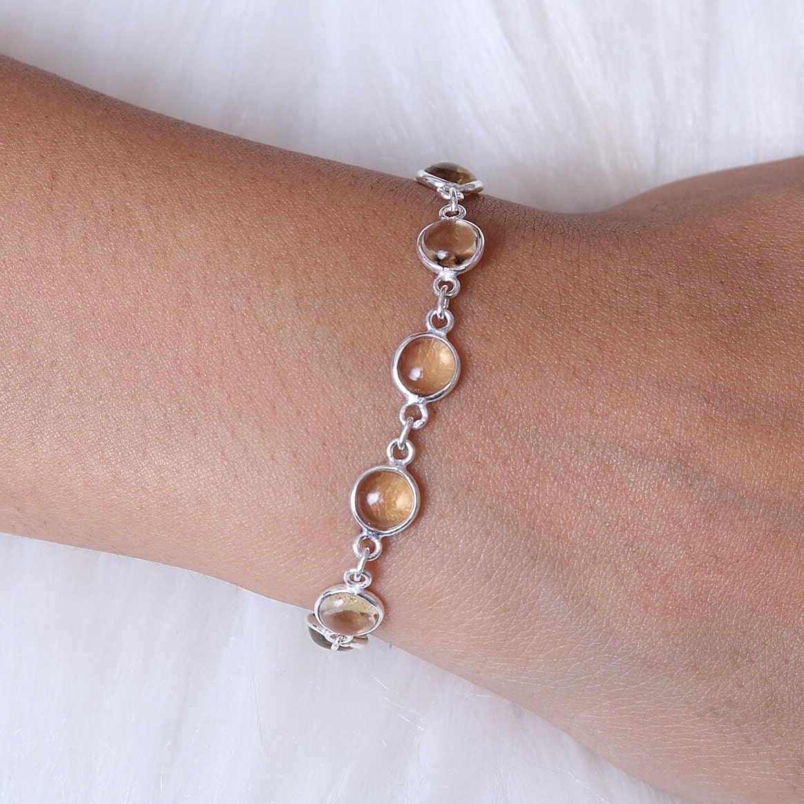 Citrine Sterling Silver Bracelet