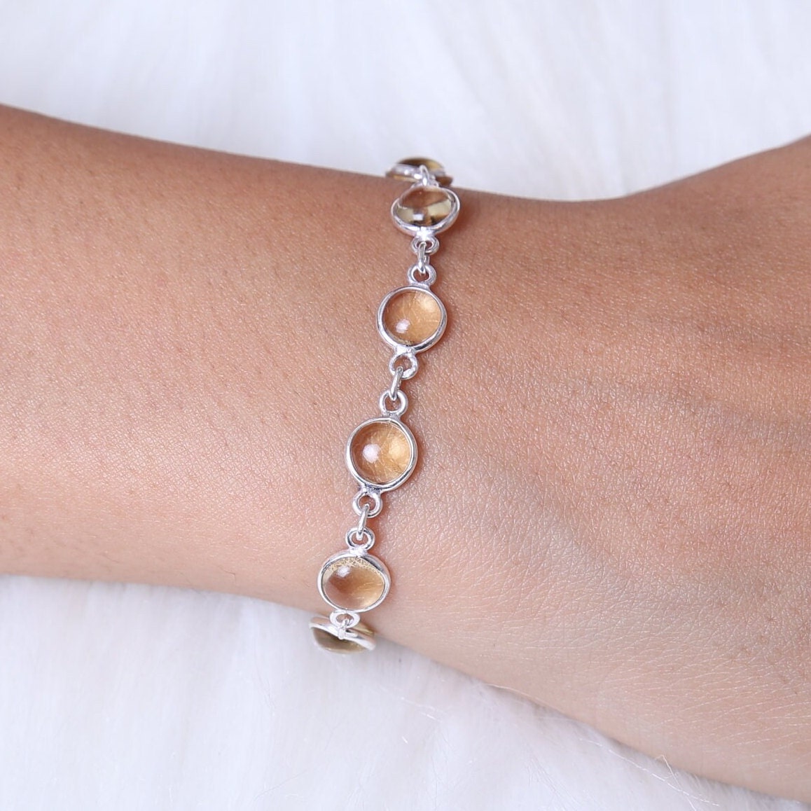 Citrine Sterling Silver Bracelet