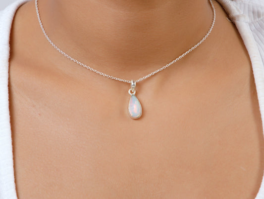 Ethiopian Opal Sterling Silver Pendant