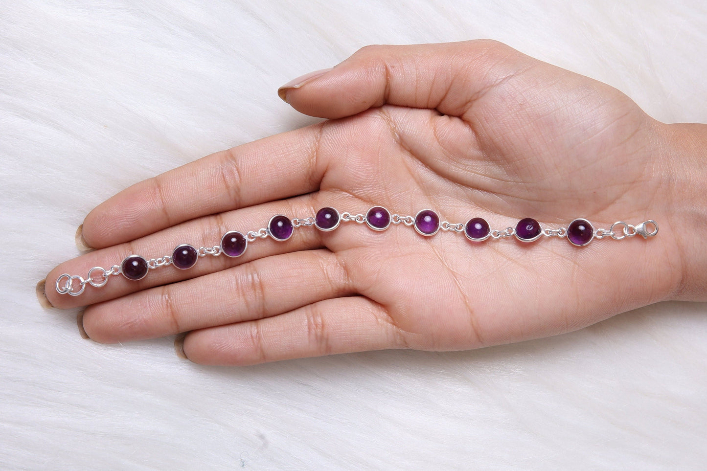 Amethyst Sterling Silver Bracelet