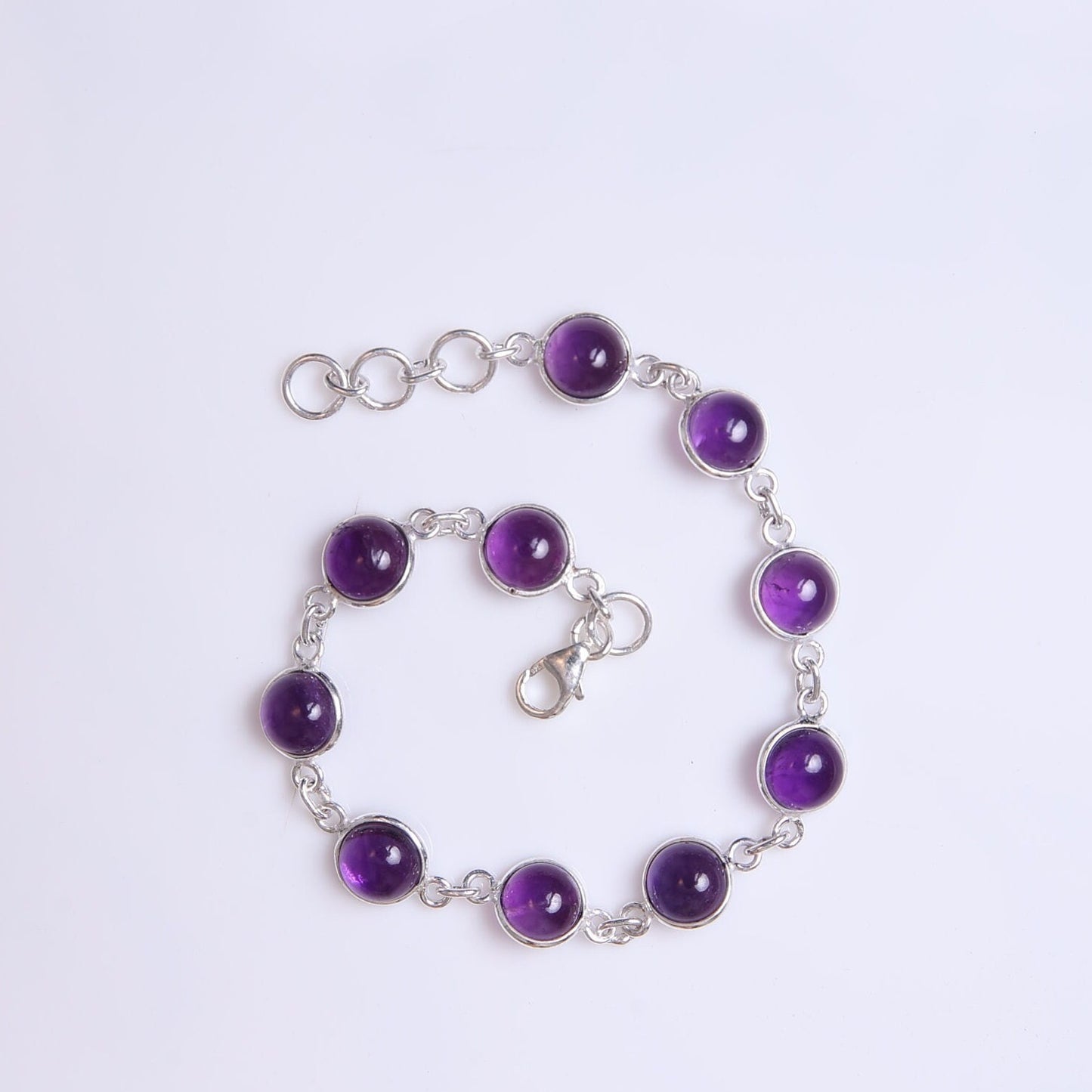 Amethyst Sterling Silver Bracelet