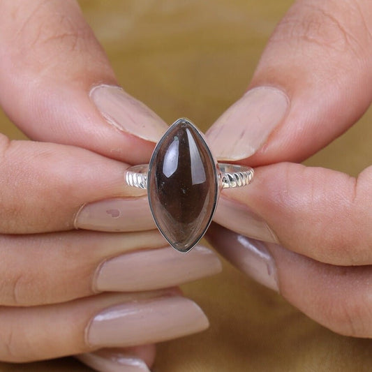 Smoky Topaz Sterling Silver Ring