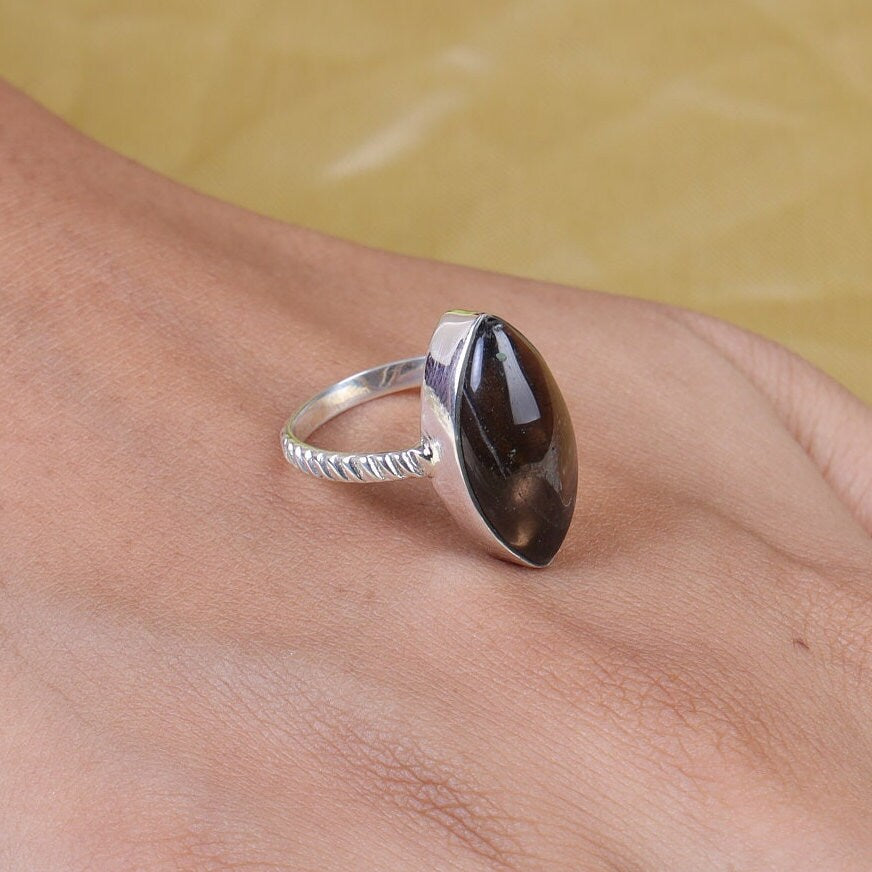 Smoky Topaz Sterling Silver Ring