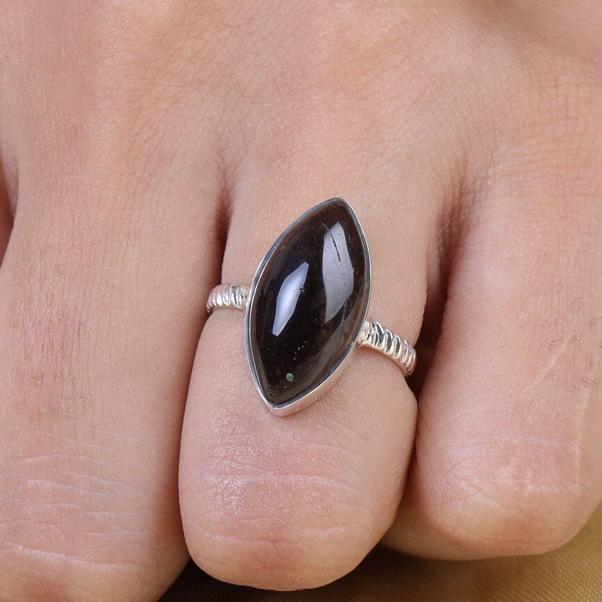 Smoky Topaz Sterling Silver Ring