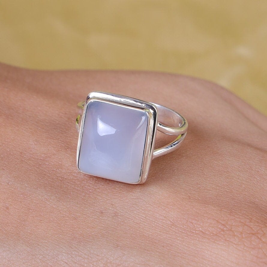 Chalcedony Ring Sterling Silver Ring