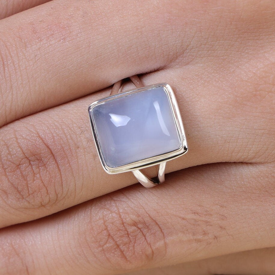 Chalcedony Ring Sterling Silver Ring