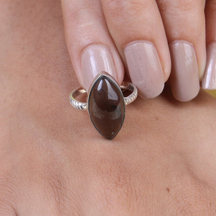 Smoky Topaz Sterling Silver Ring