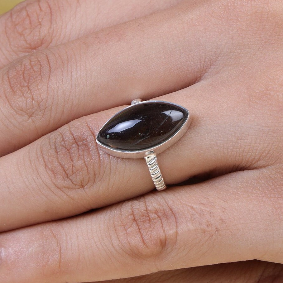 Smoky Topaz Sterling Silver Ring