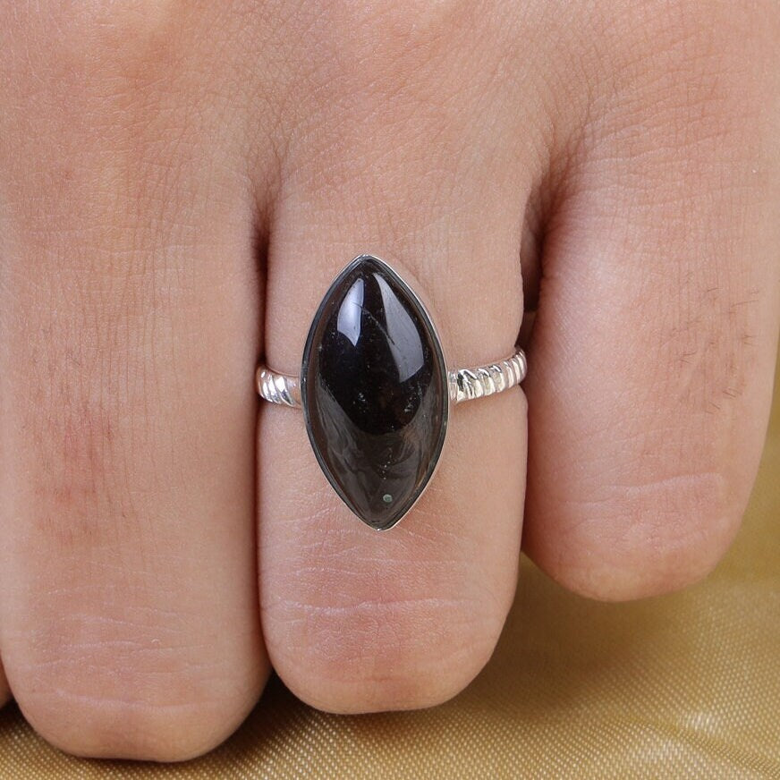 Smoky Topaz Sterling Silver Ring