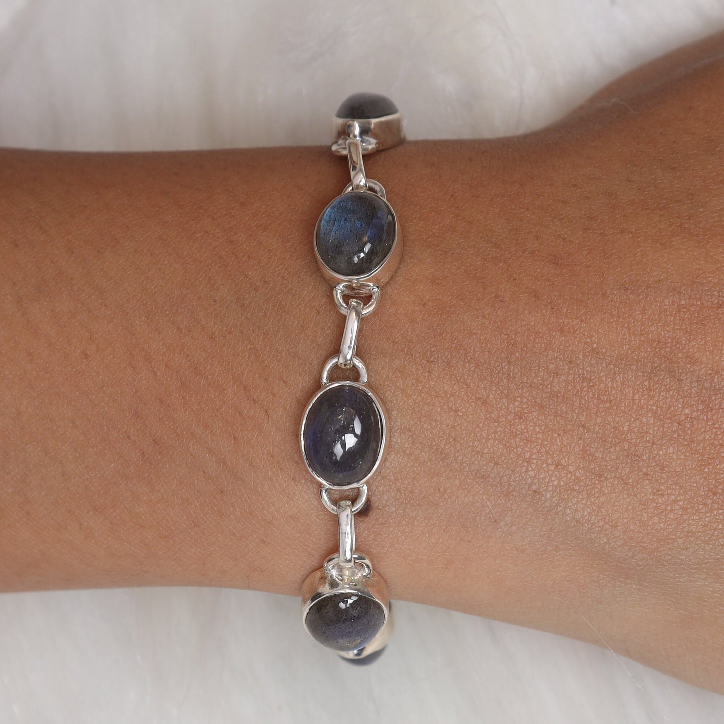 Labradorite Sterling Silver Bracelet