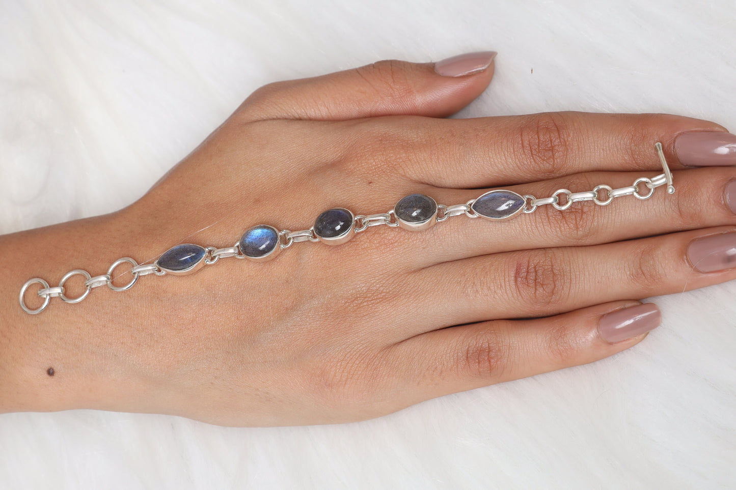 Labradorite Sterling Silver Bracelet