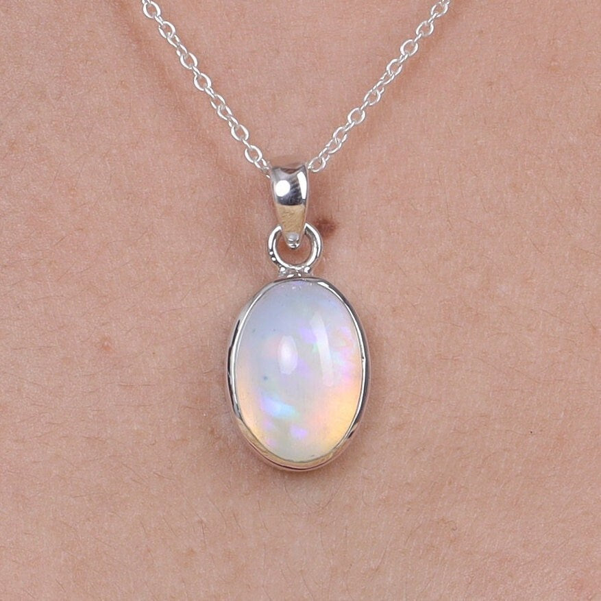 Ethiopian Opal Sterling Silver Pendant