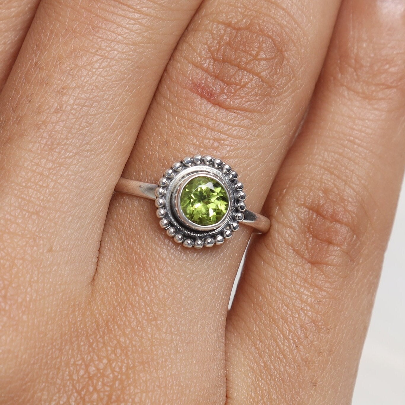 Peridot Sterling Silver Ring