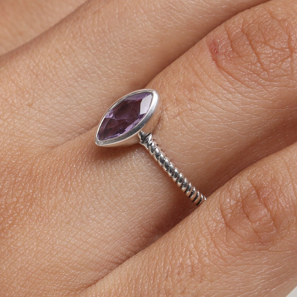 Amethyst Sterling Silver Ring