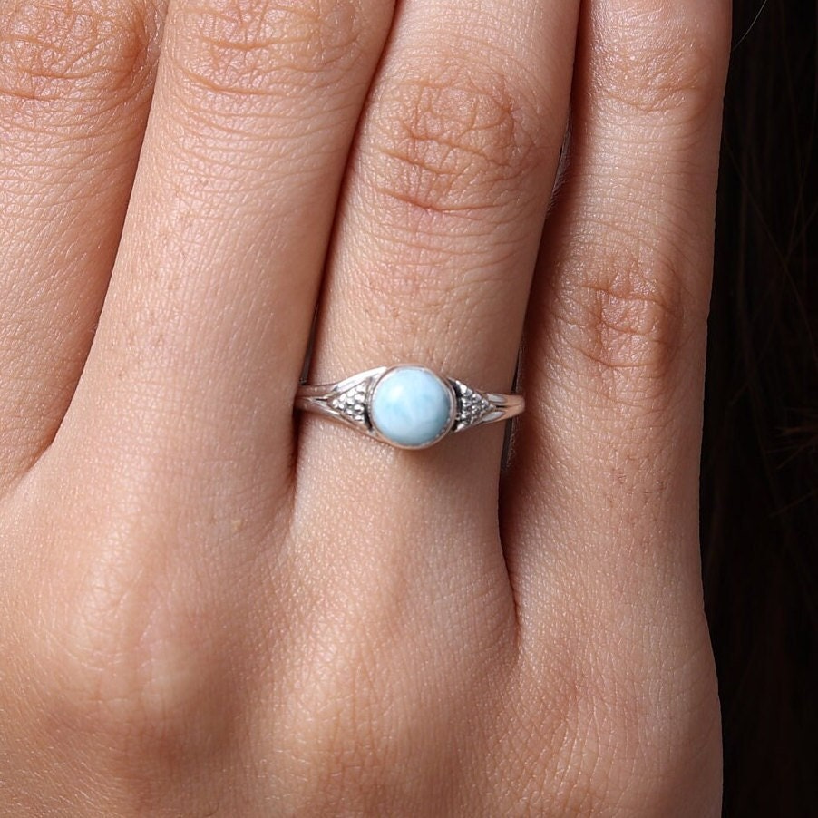 Dominican Larimar Sterling Silver Ring