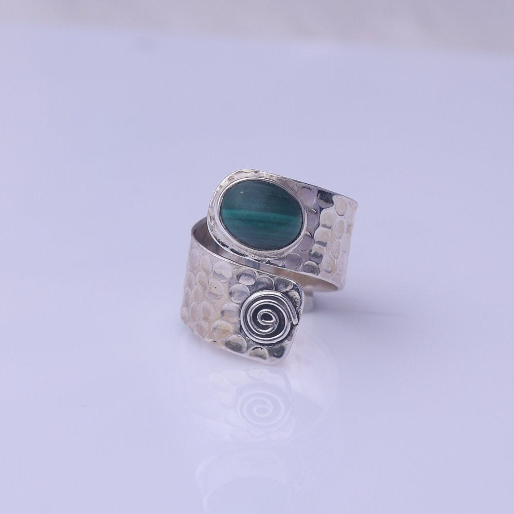 Malachite Sterling Silver Ring