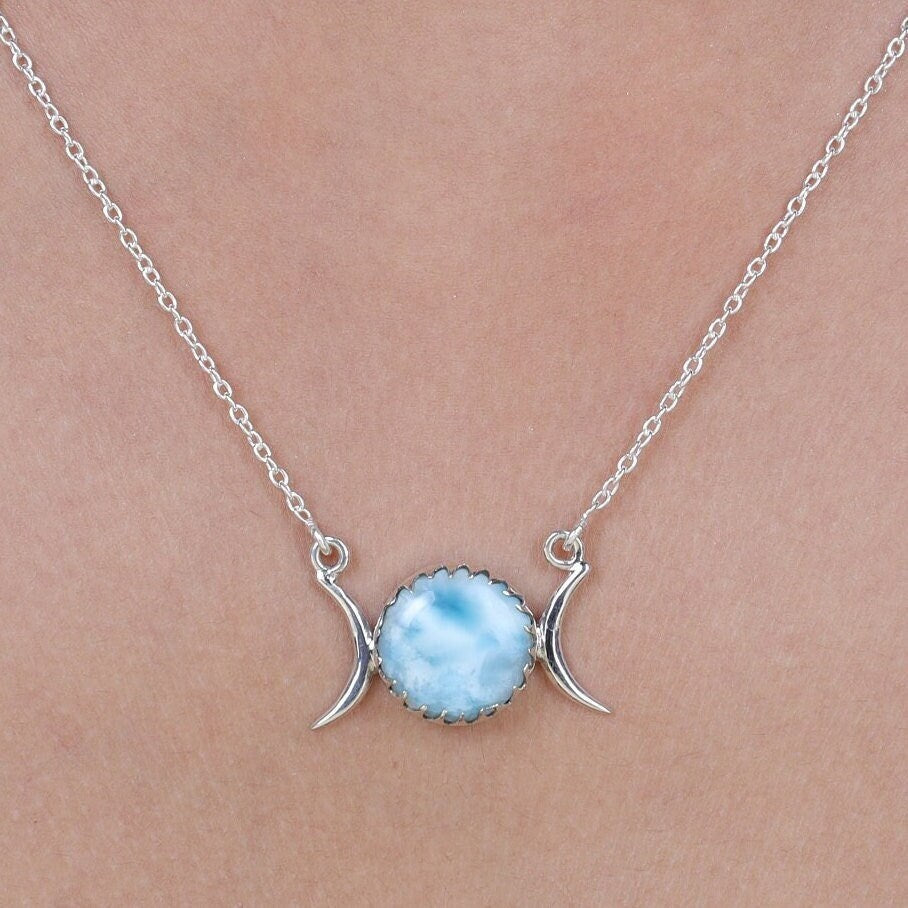 Dominican Larimar Sterling Silver Necklace