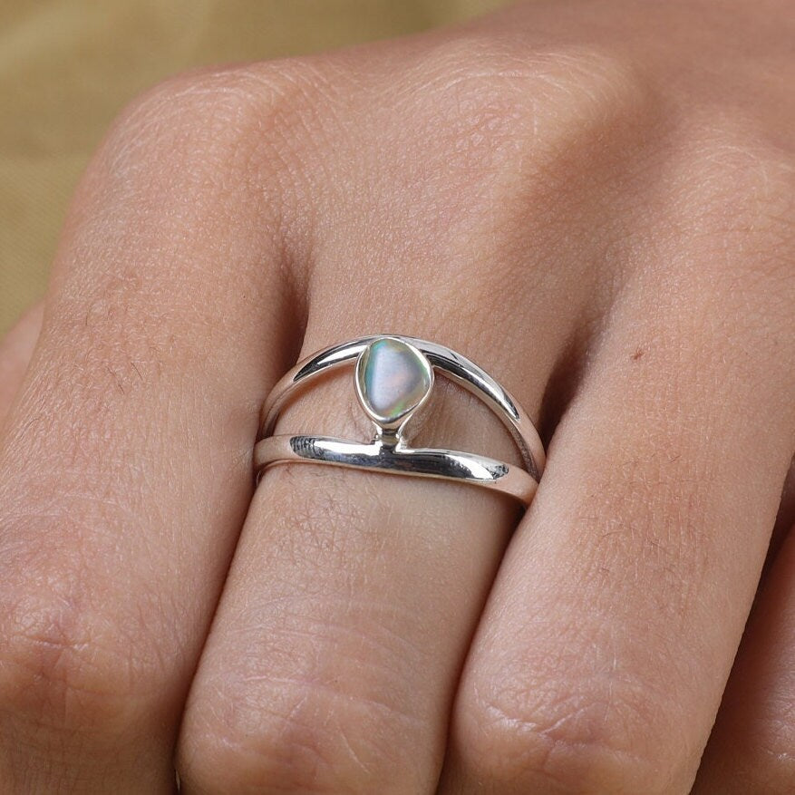 Ethiopian Opal Sterling Silver Ring