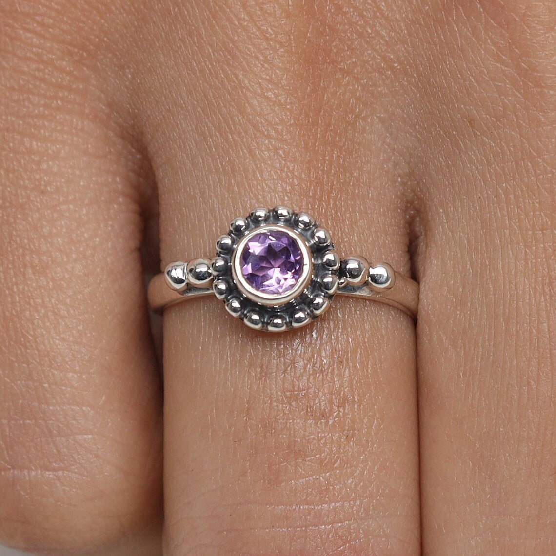 Amethyst 925 Sterling Silver Ring