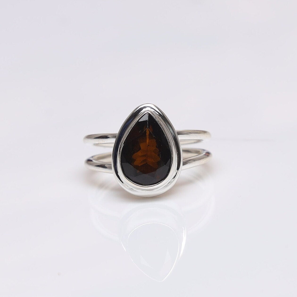 Smoky Topaz Sterling Silver Ring