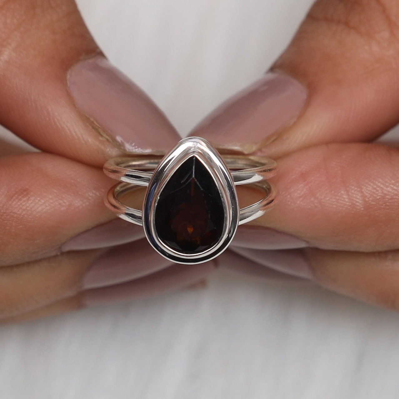 Smoky Topaz Sterling Silver Ring