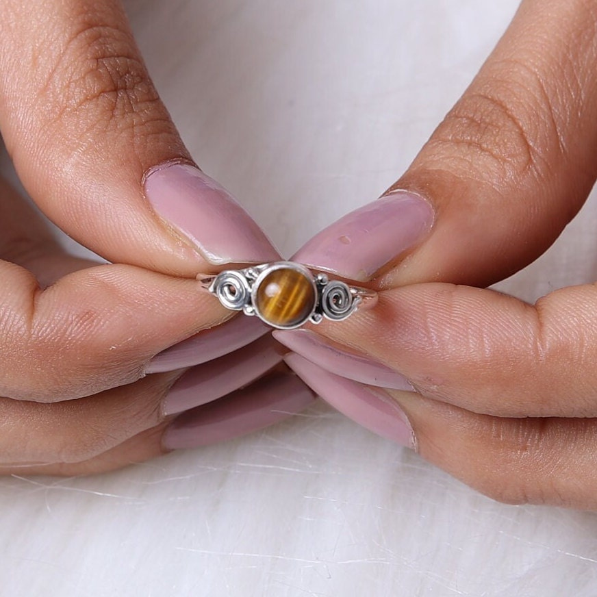 Tiger Eye Sterling Silver Ring