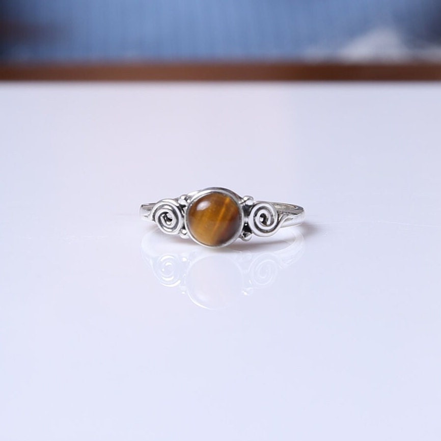 Tiger Eye Sterling Silver Ring