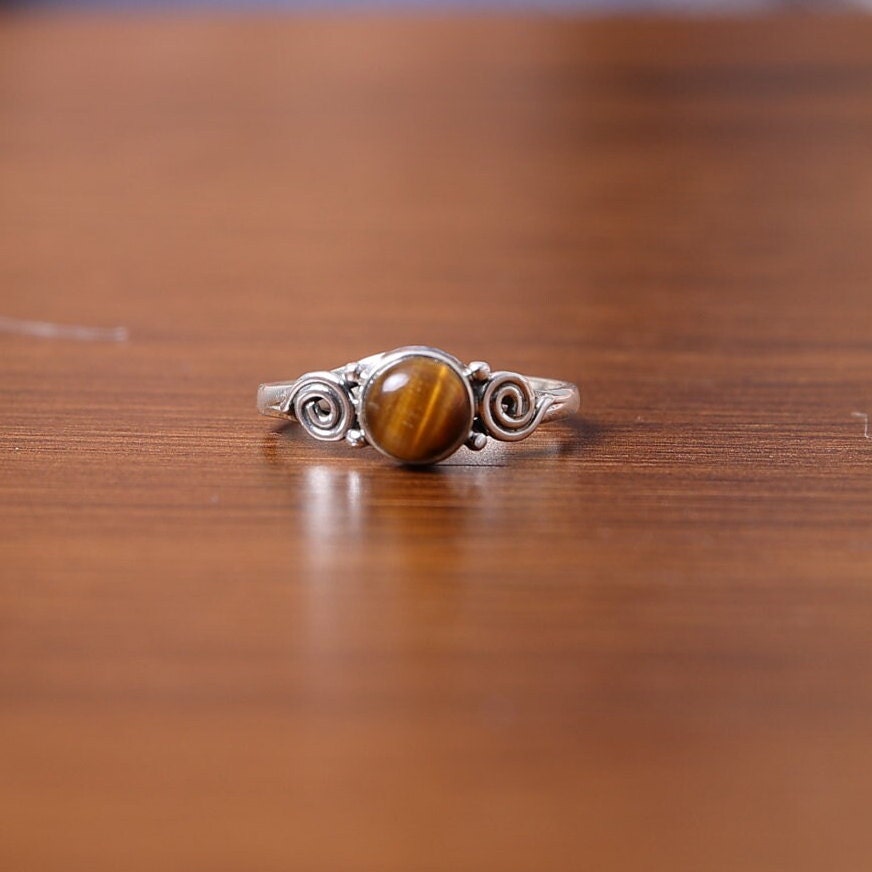 Tiger Eye Sterling Silver Ring