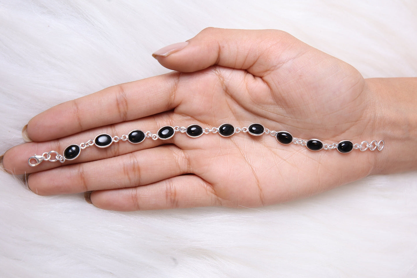 Black Onyx Sterling Silver Bracelet