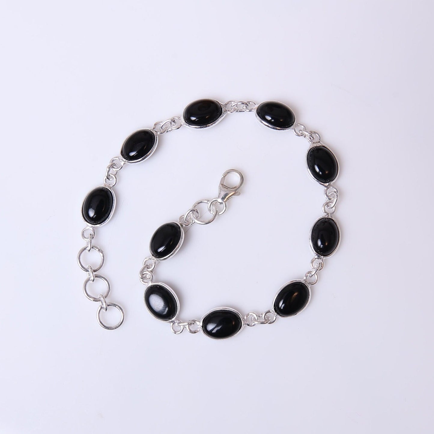 Black Onyx Sterling Silver Bracelet