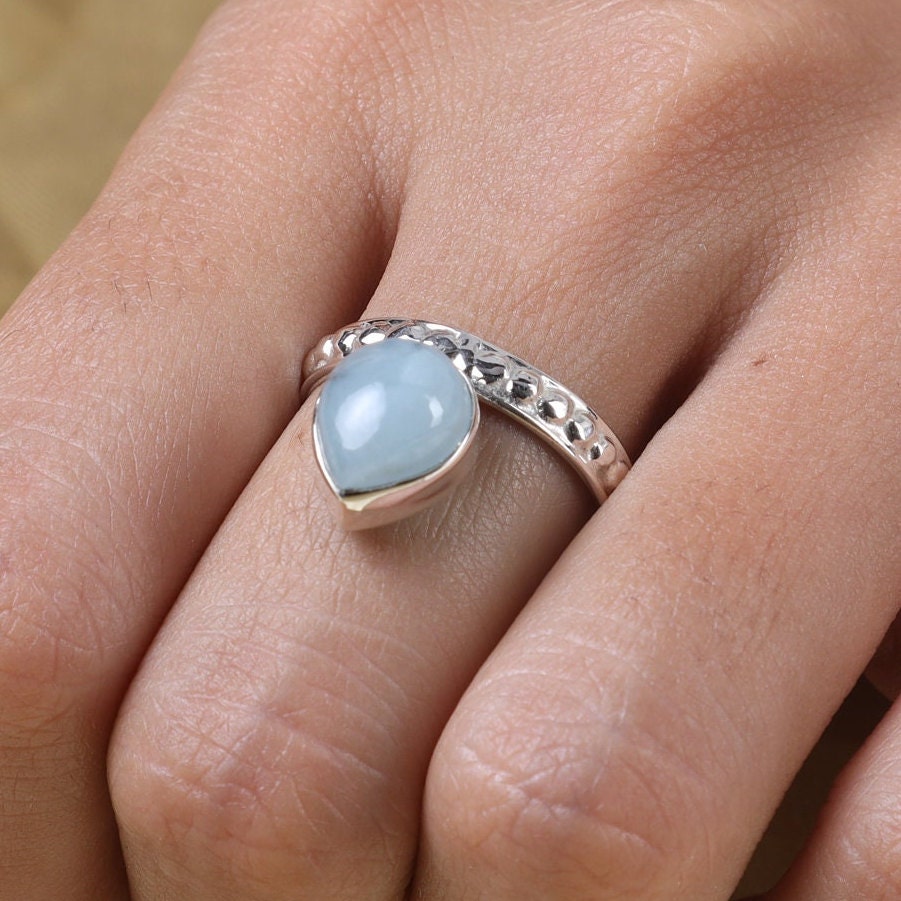 Aquamarine Sterling Silver Ring