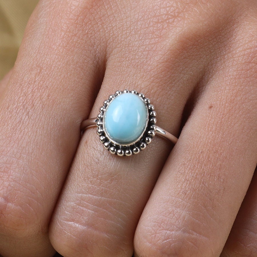 Dominican Larimar Sterling Silver Ring