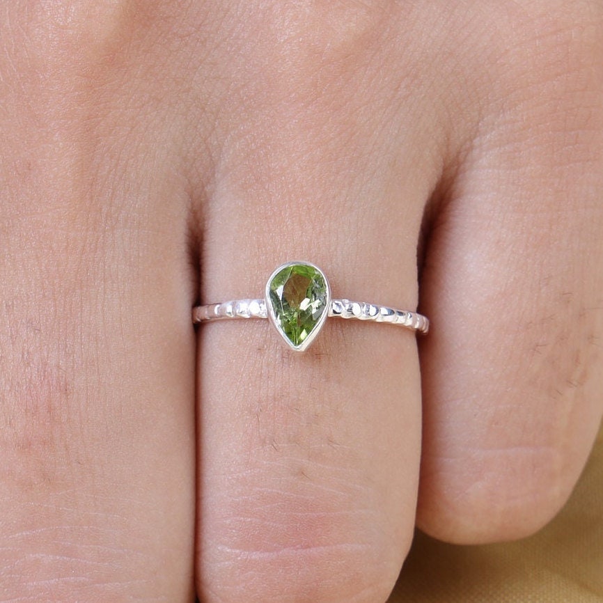 Peridot Sterling Silver Ring